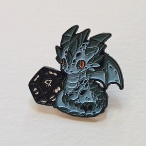 Dragon D20 Enamel Pin